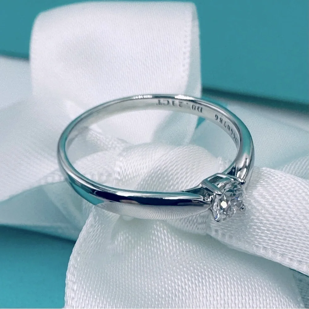 Tiffany & Co. .21 CT Harmony Diamond Engagement Ring w Certificate & Packaging